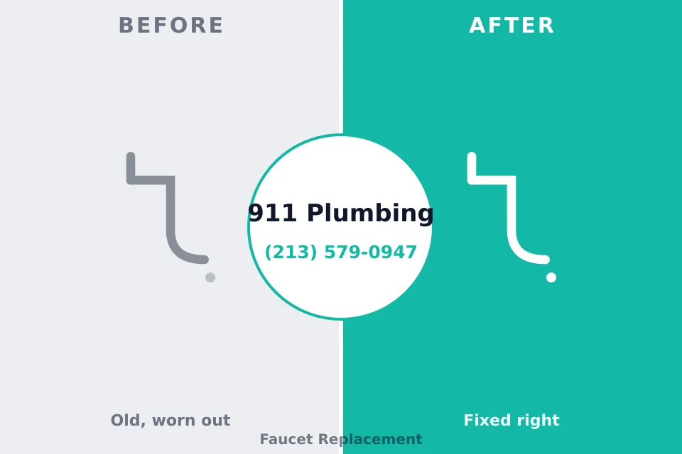 Before and after: plumbing repair Eau Claire, WI